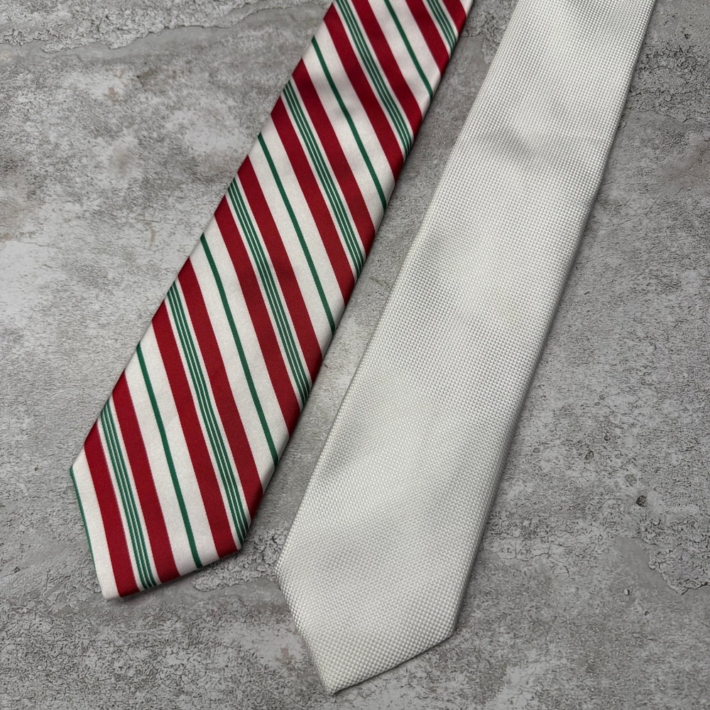 Bespoke Necktie Set Men One Size Multi‎ Color Striped Textured